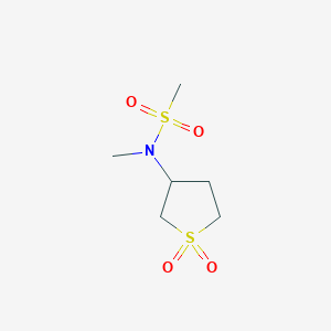 molecular formula C6H13NO4S2 B3011670 N-(1,1-dioxo-1lambda6-thiolan-3-yl)-N-methylmethanesulfonamide CAS No. 898426-03-4
