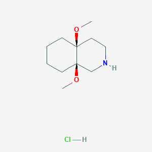 B3011704 (4As,8aR)-4a,8a-dimethoxy-1,2,3,4,5,6,7,8-octahydroisoquinoline;hydrochloride CAS No. 2418594-65-5