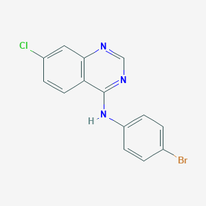 molecular formula C14H9BrClN3 B3011733 N-(4-bromophenyl)-7-chloroquinazolin-4-amine CAS No. 477856-29-4