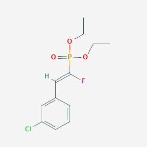 molecular formula C12H15ClFO3P B3011757 diethyl (Z)-(2-(3-chlorophenyl)-1-fluorovinyl)phosphonate CAS No. 1300194-60-8