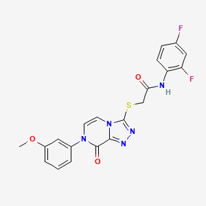 B3011781 N-(2,4-difluorophenyl)-2-[[7-(3-methoxyphenyl)-8-oxo-[1,2,4]triazolo[4,3-a]pyrazin-3-yl]sulfanyl]acetamide CAS No. 1242985-45-0