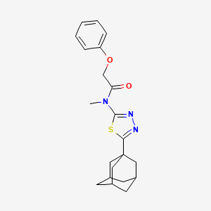 molecular formula C21H25N3O2S B3011808 N-[5-(adamantan-1-yl)-1,3,4-thiadiazol-2-yl]-N-methyl-2-phenoxyacetamide CAS No. 392320-89-7