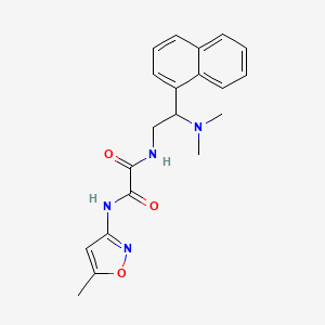 molecular formula C20H22N4O3 B3011863 N1-(2-(dimethylamino)-2-(naphthalen-1-yl)ethyl)-N2-(5-methylisoxazol-3-yl)oxalamide CAS No. 941933-42-2