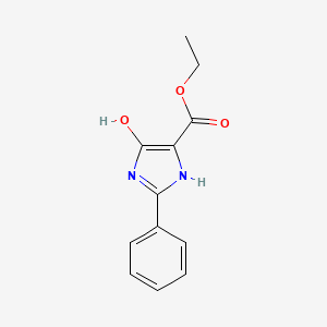 molecular formula C12H12N2O3 B3011917 Ethyl 4-hydroxy-2-phenyl-1H-imidazole-5-carboxylate CAS No. 2121384-02-7