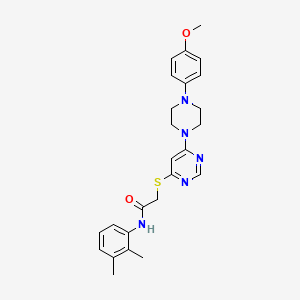 molecular formula C25H29N5O2S B3011931 N-(2,3-dimethylphenyl)-2-({6-[4-(4-methoxyphenyl)piperazin-1-yl]pyrimidin-4-yl}sulfanyl)acetamide CAS No. 1251699-26-9