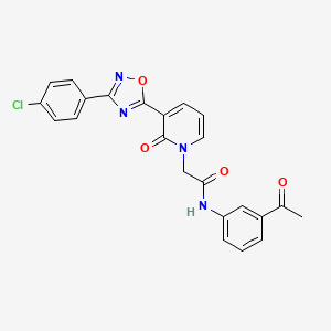 molecular formula C23H17ClN4O4 B3011936 N-(3-acetylphenyl)-2-[3-[3-(4-chlorophenyl)-1,2,4-oxadiazol-5-yl]-2-oxopyridin-1(2H)-yl]acetamide CAS No. 1105231-40-0