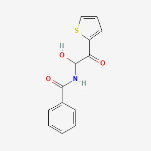 molecular formula C13H11NO3S B3011945 N-[1-hydroxy-2-oxo-2-(thiophen-2-yl)ethyl]benzamide CAS No. 303104-26-9