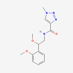 molecular formula C14H18N4O3 B3011972 N-(2-methoxy-2-(2-methoxyphenyl)ethyl)-1-methyl-1H-1,2,3-triazole-4-carboxamide CAS No. 1798525-15-1