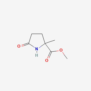 molecular formula C7H11NO3 B3012001 Proline, 2-methyl-5-oxo-, methyl ester CAS No. 56145-24-5
