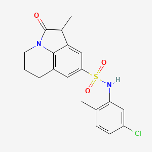 molecular formula C19H19ClN2O3S B3012067 N-(5-chloro-2-methylphenyl)-1-methyl-2-oxo-2,4,5,6-tetrahydro-1H-pyrrolo[3,2,1-ij]quinoline-8-sulfonamide CAS No. 898427-33-3