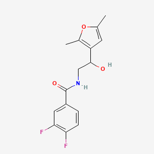 molecular formula C15H15F2NO3 B3012075 N-[2-(2,5-dimethylfuran-3-yl)-2-hydroxyethyl]-3,4-difluorobenzamide CAS No. 2310016-03-4