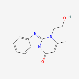 molecular formula C13H13N3O2 B3012090 1-(2-hydroxyethyl)-2-methylpyrimido[1,2-a]benzimidazol-4(1H)-one CAS No. 932232-98-9