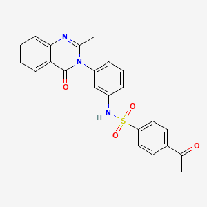 molecular formula C23H19N3O4S B3012103 4-acetyl-N-(3-(2-methyl-4-oxoquinazolin-3(4H)-yl)phenyl)benzenesulfonamide CAS No. 898456-27-4