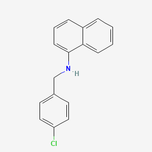 molecular formula C17H14ClN B3012123 N-[(4-chlorophenyl)methyl]naphthalen-1-amine CAS No. 285992-80-5
