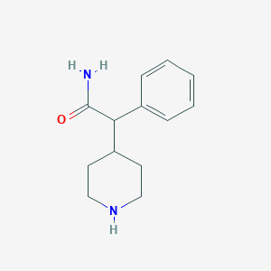 molecular formula C13H18N2O B3012146 2-Phenyl-2-(piperidin-4-yl)acetamide CAS No. 1706432-40-7