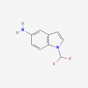 molecular formula C9H8F2N2 B3012153 1-(difluoromethyl)-1H-indol-5-amine CAS No. 1864828-30-7
