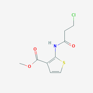 molecular formula C9H10ClNO3S B3012182 methyl 2-(3-chloropropanamido)thiophene-3-carboxylate CAS No. 338750-42-8