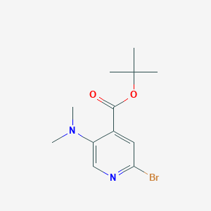 molecular formula C12H17BrN2O2 B3012209 Tert-butyl 2-bromo-5-(dimethylamino)pyridine-4-carboxylate CAS No. 2551120-39-7