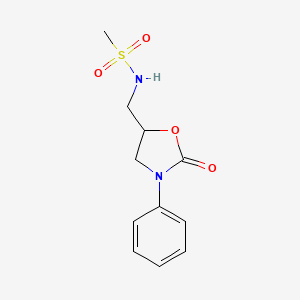 molecular formula C11H14N2O4S B3012285 N-[(2-oxo-3-phenyl-1,3-oxazolidin-5-yl)methyl]methanesulfonamide CAS No. 954632-47-4