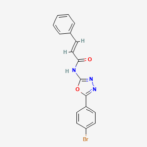 molecular formula C17H12BrN3O2 B3012300 N-(5-(4-bromophenyl)-1,3,4-oxadiazol-2-yl)cinnamamide CAS No. 131548-11-3