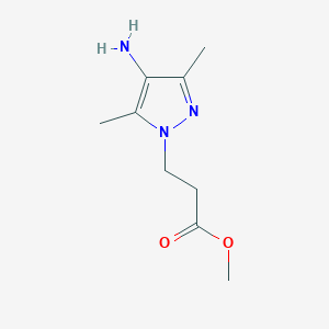 molecular formula C9H15N3O2 B3012301 methyl 3-(4-amino-3,5-dimethyl-1H-pyrazol-1-yl)propanoate CAS No. 1341825-78-2