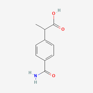 molecular formula C10H11NO3 B3012347 2-(4-Carbamoylphenyl)propanoic acid CAS No. 1624261-50-2