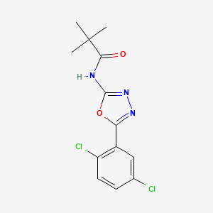 molecular formula C13H13Cl2N3O2 B3012352 N-[5-(2,5-dichlorophenyl)-1,3,4-oxadiazol-2-yl]-2,2-dimethylpropanamide CAS No. 891138-35-5
