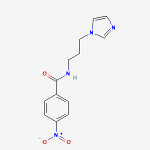 molecular formula C13H14N4O3 B3012366 N-[3-(1H-imidazol-1-yl)propyl]-4-nitrobenzamide CAS No. 309950-83-2