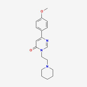 6-(4-methoxyphenyl)-3-(2-(piperidin-1-yl)ethyl)pyrimidin-4(3H)-one