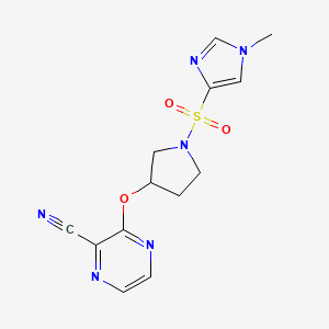 3-((1-((1-methyl-1H-imidazol-4-yl)sulfonyl)pyrrolidin-3-yl)oxy)pyrazine-2-carbonitrile