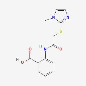 2-{2-[(1-methyl-1H-imidazol-2-yl)sulfanyl]acetamido}benzoic acid