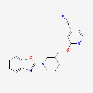 2-[[1-(1,3-Benzoxazol-2-yl)piperidin-3-yl]methoxy]pyridine-4-carbonitrile