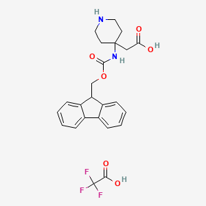 2-[4-({[(9H-fluoren-9-yl)methoxy]carbonyl}amino)piperidin-4-yl]acetic acid, trifluoroacetic acid