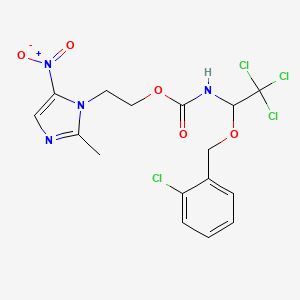 2-(2-methyl-5-nitro-1H-imidazol-1-yl)ethyl (2,2,2-trichloro-1-((2-chlorobenzyl)oxy)ethyl)carbamate