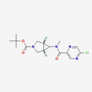 molecular formula C16H21ClN4O3 B3012479 tert-butyl (1R,5S,6R)-6-(N-methyl5-chloropyrazine-2-amido)-3-azabicyclo[3.1.0]hexane-3-carboxylate CAS No. 2378490-31-2