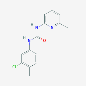molecular formula C14H14ClN3O B3012485 N-(3-chloro-4-methylphenyl)-N'-(6-methyl-2-pyridinyl)urea CAS No. 685116-40-9