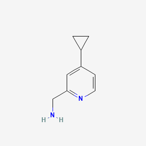molecular formula C9H12N2 B3012493 (4-Cyclopropylpyridin-2-yl)methanamine CAS No. 1211531-42-8