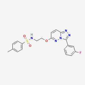 molecular formula C20H18FN5O3S B3012496 N-(2-((3-(3-fluorophenyl)-[1,2,4]triazolo[4,3-b]pyridazin-6-yl)oxy)ethyl)-4-methylbenzenesulfonamide CAS No. 1021051-30-8