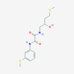 molecular formula C14H20N2O3S2 B3012543 N-(2-Hydroxy-4-methylsulfanylbutyl)-N'-(3-methylsulfanylphenyl)oxamide CAS No. 2309585-57-5