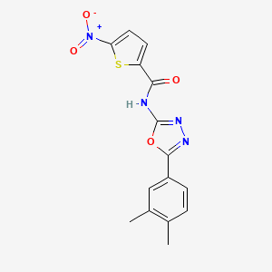 molecular formula C15H12N4O4S B3012598 N-[5-(3,4-dimethylphenyl)-1,3,4-oxadiazol-2-yl]-5-nitrothiophene-2-carboxamide CAS No. 923095-00-5