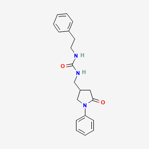 1-((5-Oxo-1-phenylpyrrolidin-3-yl)methyl)-3-phenethylurea