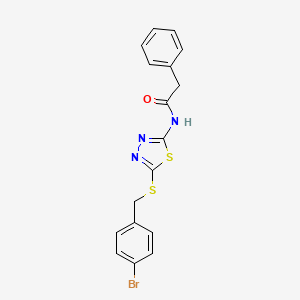 N-(5-((4-bromobenzyl)thio)-1,3,4-thiadiazol-2-yl)-2-phenylacetamide