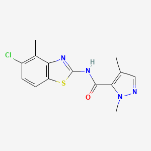 N-(5-chloro-4-methylbenzo[d]thiazol-2-yl)-1,4-dimethyl-1H-pyrazole-5-carboxamide