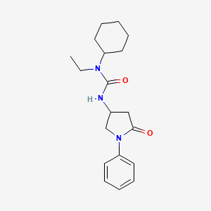 1-Cyclohexyl-1-ethyl-3-(5-oxo-1-phenylpyrrolidin-3-yl)urea
