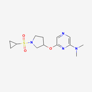 6-((1-(cyclopropylsulfonyl)pyrrolidin-3-yl)oxy)-N,N-dimethylpyrazin-2-amine