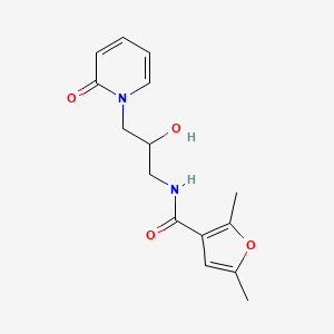 molecular formula C15H18N2O4 B3012621 N-(2-hydroxy-3-(2-oxopyridin-1(2H)-yl)propyl)-2,5-dimethylfuran-3-carboxamide CAS No. 1798041-48-1