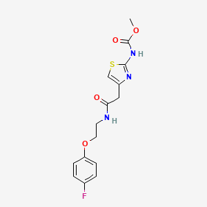 molecular formula C15H16FN3O4S B3012625 Methyl (4-(2-((2-(4-fluorophenoxy)ethyl)amino)-2-oxoethyl)thiazol-2-yl)carbamate CAS No. 1207036-37-0