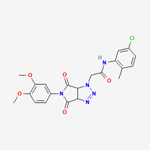 N-(5-chloro-2-methylphenyl)-2-[5-(3,4-dimethoxyphenyl)-4,6-dioxo-4,5,6,6a-tetrahydropyrrolo[3,4-d][1,2,3]triazol-1(3aH)-yl]acetamide