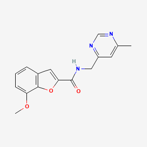 7-methoxy-N-((6-methylpyrimidin-4-yl)methyl)benzofuran-2-carboxamide