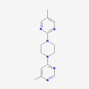 4-Methyl-6-[4-(5-methylpyrimidin-2-yl)piperazin-1-yl]pyrimidine
